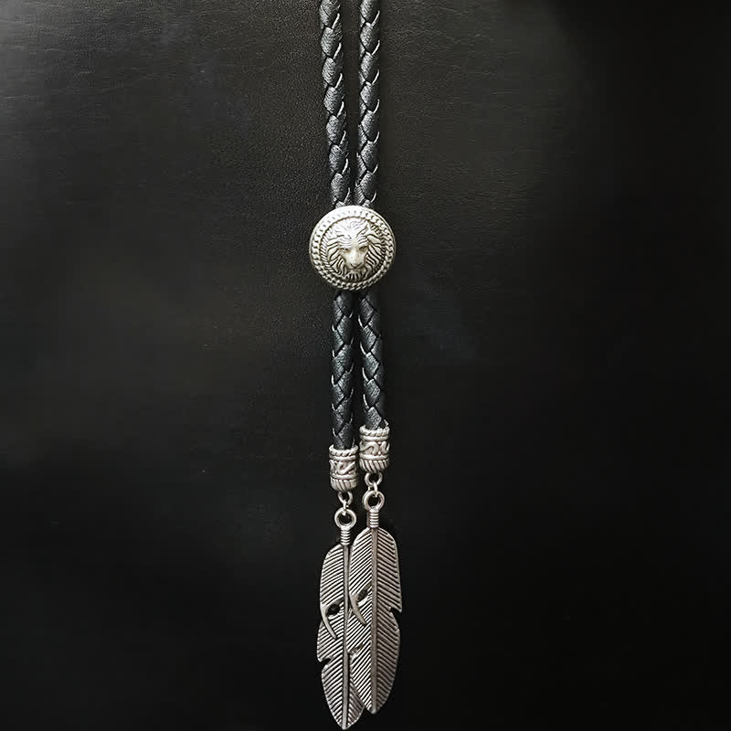 Mini Animal Series Ciondolo a forma di piuma con punta Bolo Tie