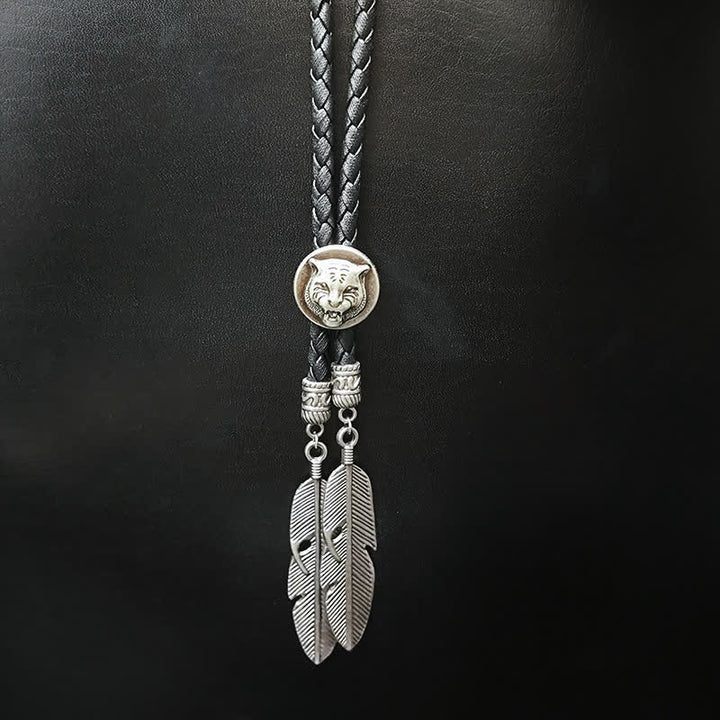 Mini Animal Series Ciondolo a forma di piuma con punta Bolo Tie