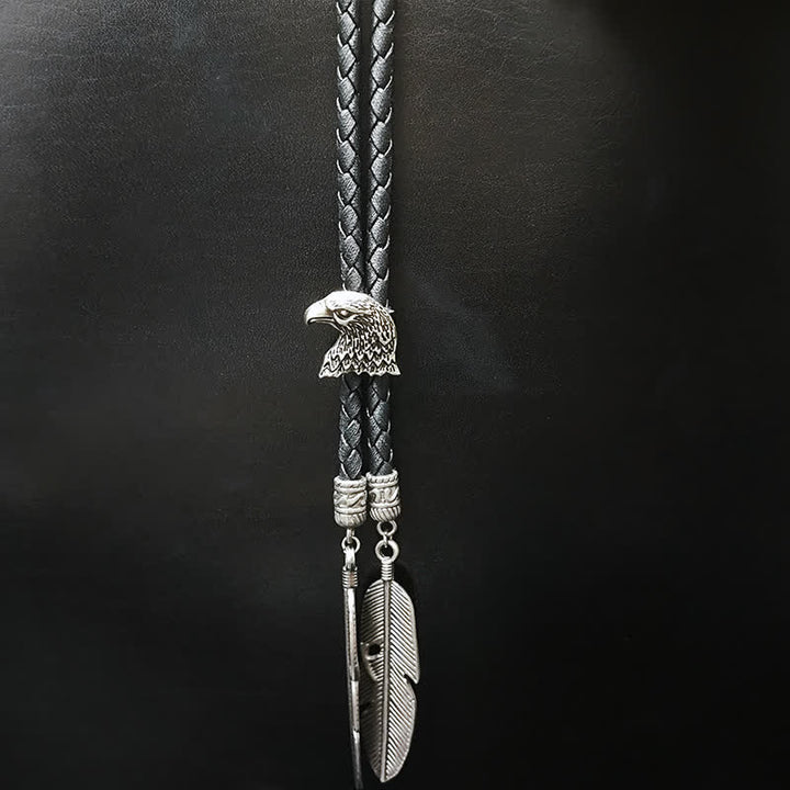 Mini Animal Series Ciondolo a forma di piuma con punta Bolo Tie - Stile n. 1 - image 0