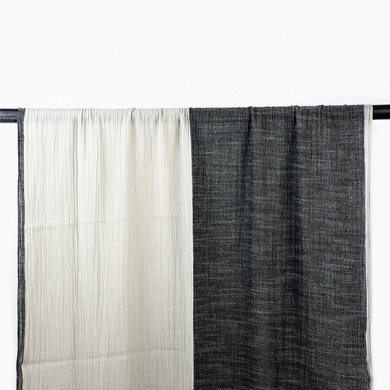 Sciarpa retrò sottile leggera abbinata a due colori - Nero e grigio - image 2