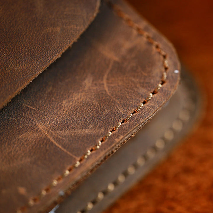 Borsa da cintura in vera pelle con ciondolo per cellulare da caffè - image 7