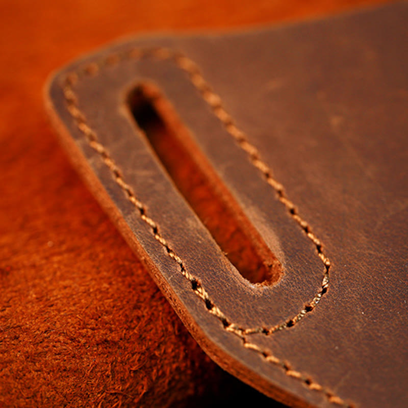 Borsa da cintura in vera pelle con ciondolo per cellulare da caffè - image 8