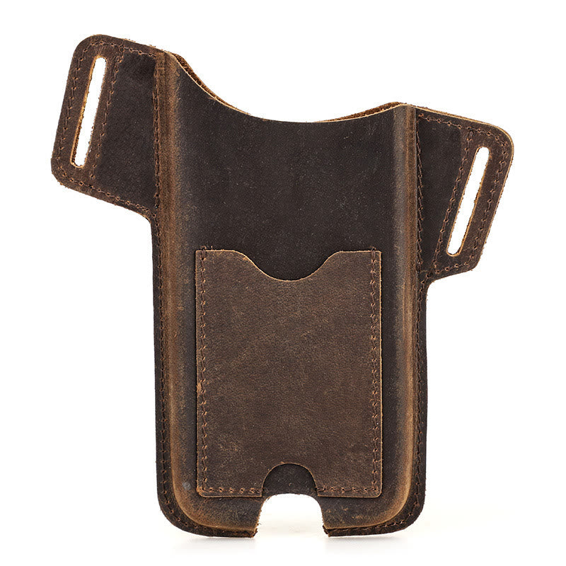 Borsa versatile in pelle con fondina per telefono cellulare e cintura da appendere - Caffè - Destro - Per 6,7 pollici - image 2