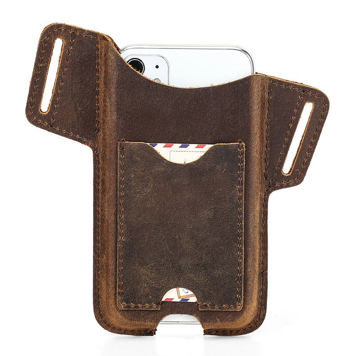 Borsa versatile in pelle con fondina per telefono cellulare e cintura da appendere - Caffè - Destro - Per 6,1 pollici - image 20