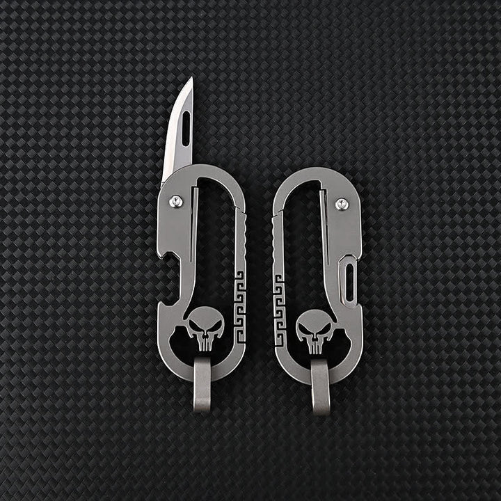 Portachiavi apribottiglie pieghevole Mini Skull Express