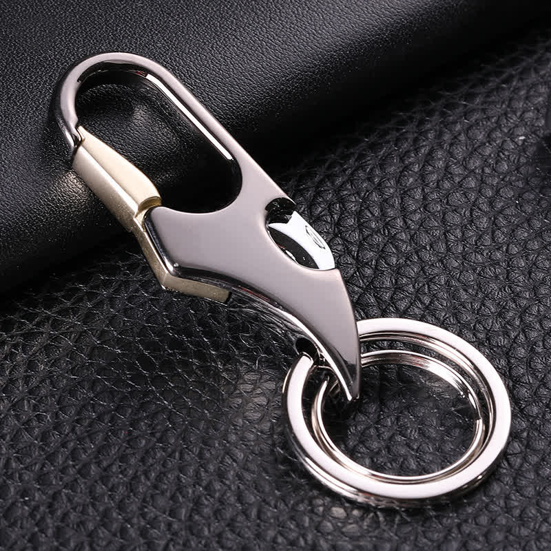 Portachiavi mini coltello pieghevole multifunzione 3 in 1 - Grigio - image 0