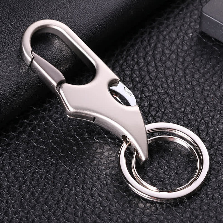 Portachiavi mini coltello pieghevole multifunzione 3 in 1 - Argento - image 3