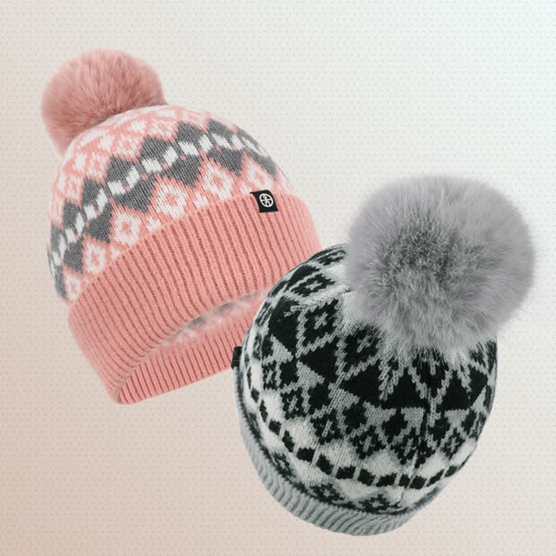 3 pezzi unisex comfort diamante modello lavorato a maglia cappello sciarpa guanti set - image 5