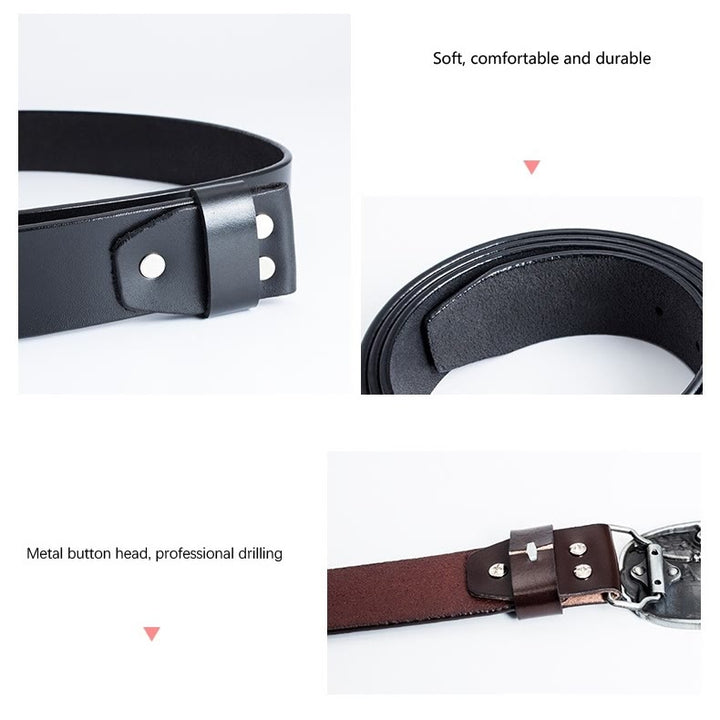 Cintura in pelle da uomo con spada da cavaliere western Snake