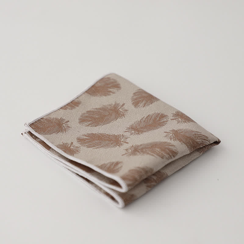 Fazzoletto da taschino con motivo floreale a foglie da uomo - Stile n. 14 - image 17