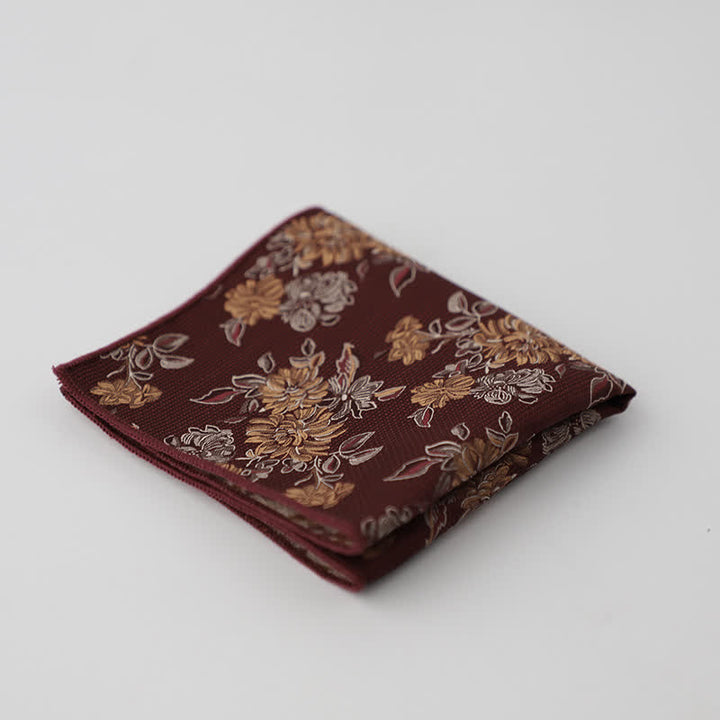 Fazzoletto da taschino con motivo floreale a foglie da uomo - Stile n. 8 - image 11