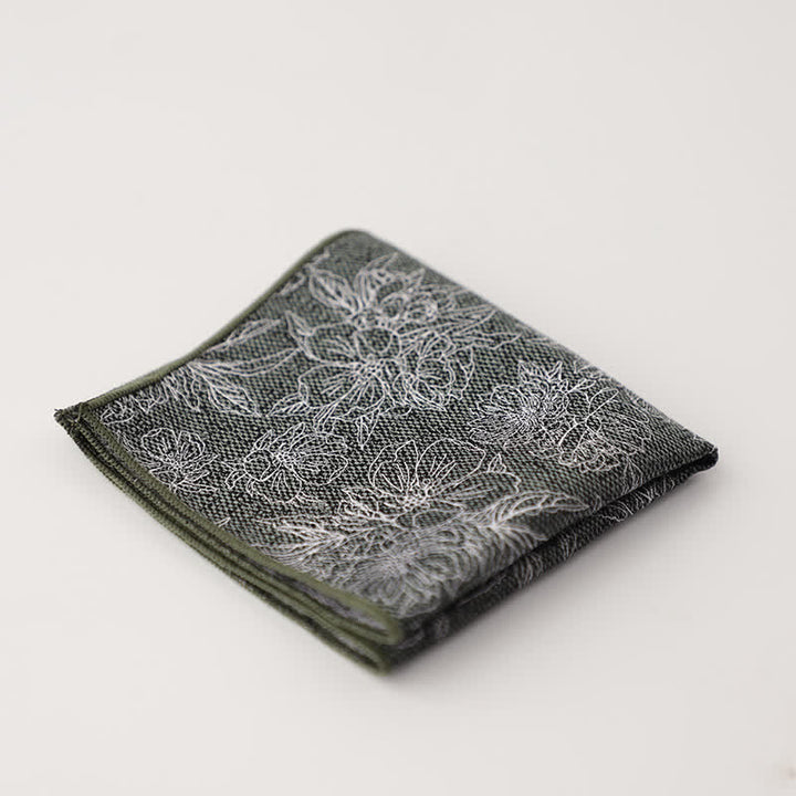 Fazzoletto da taschino con motivo floreale a foglie da uomo - Stile n. 18 - image 21