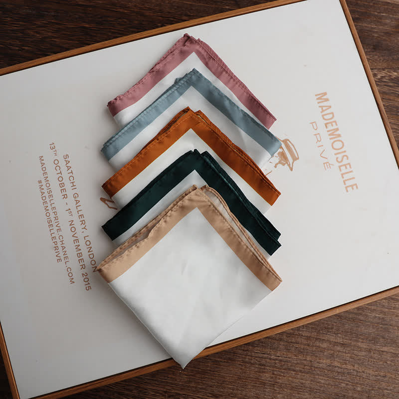 Fazzoletto bordo da taschino da uomo con bianco e colorato