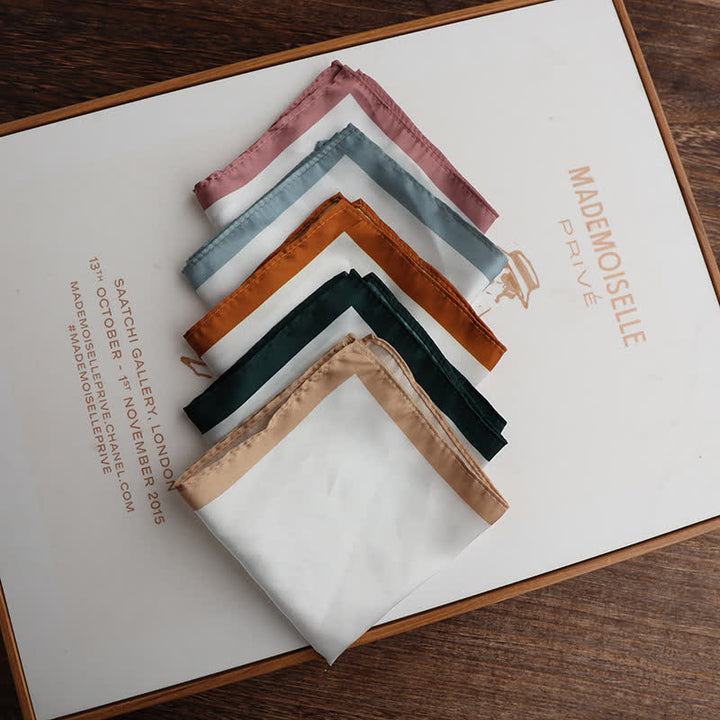 Fazzoletto bordo da taschino da uomo con bianco e colorato