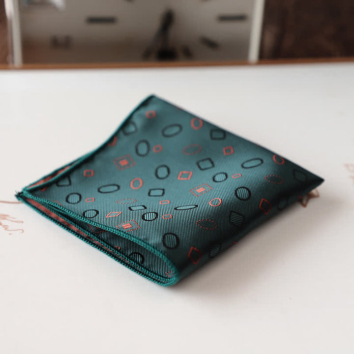 Fazzoletto da taschino elegante da uomo con motivo floreale retrò
