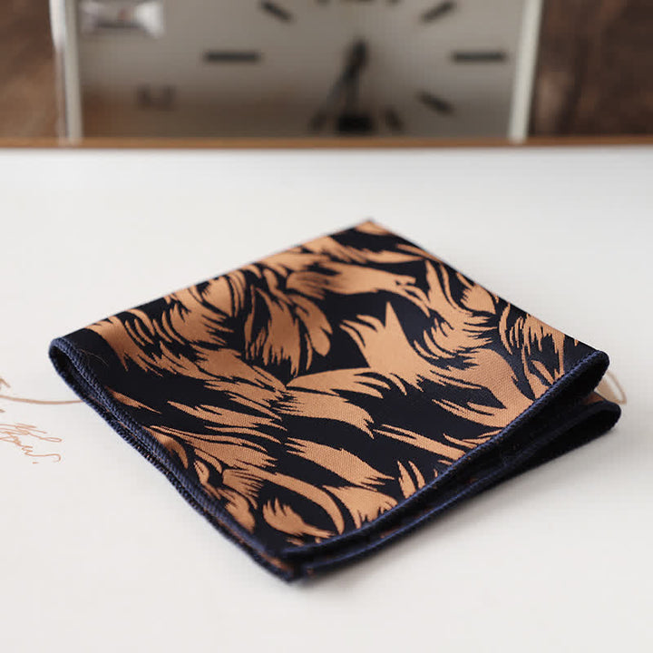 Fazzoletto da taschino elegante da uomo con motivo floreale retrò