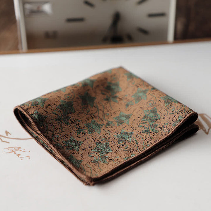 Fazzoletto da taschino elegante da uomo con motivo floreale retrò