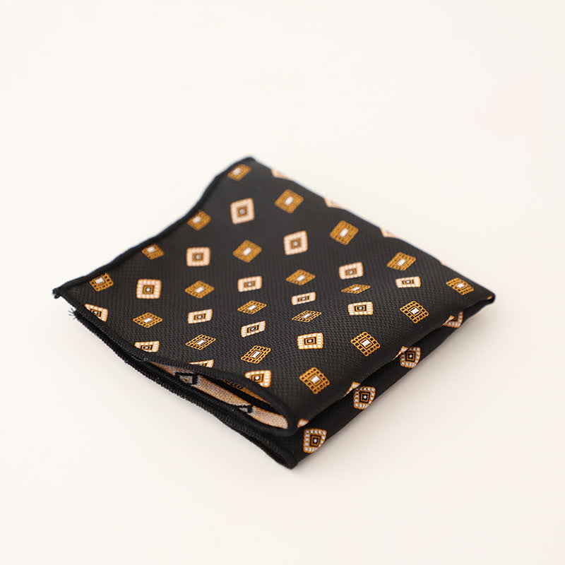 Fazzoletto da taschino a righe a pois da uomo