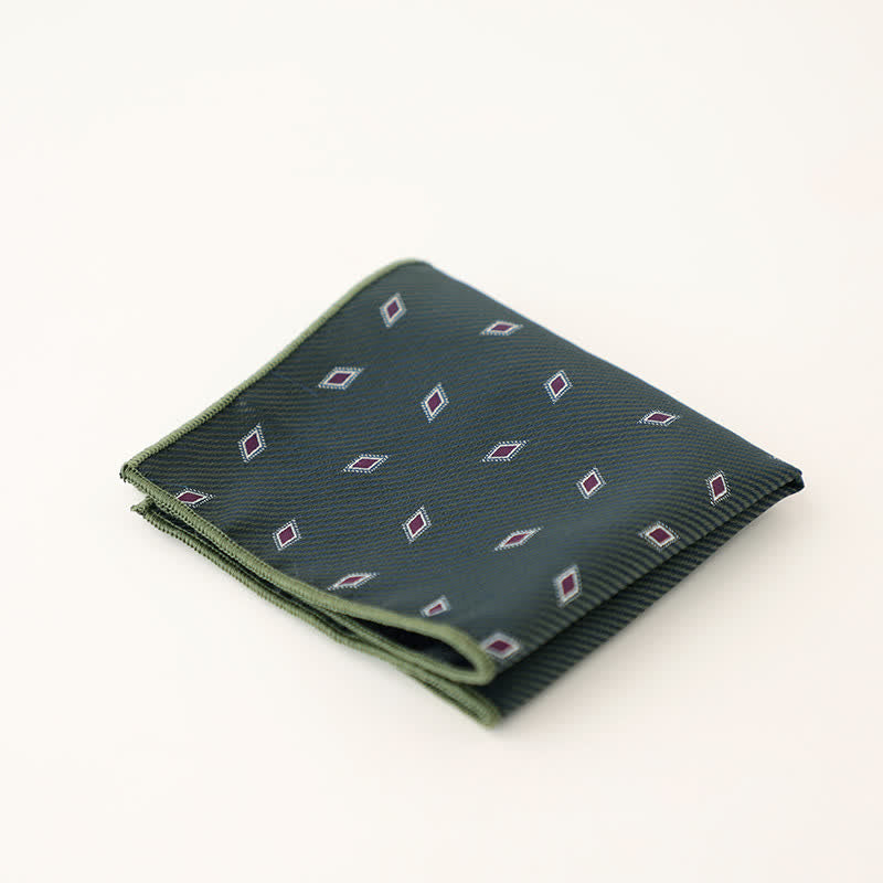 Fazzoletto da taschino a righe a pois da uomo