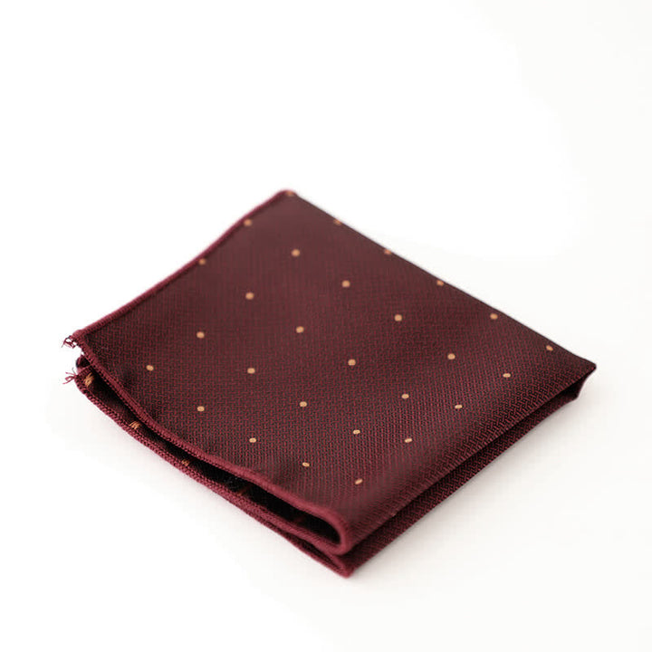Fazzoletto da taschino a righe a pois da uomo