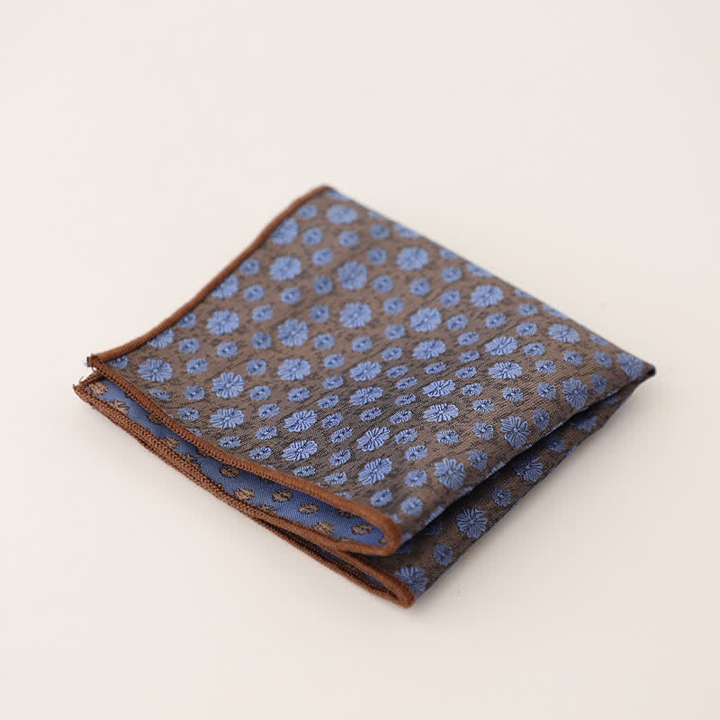 Fazzoletto da taschino a righe a pois da uomo