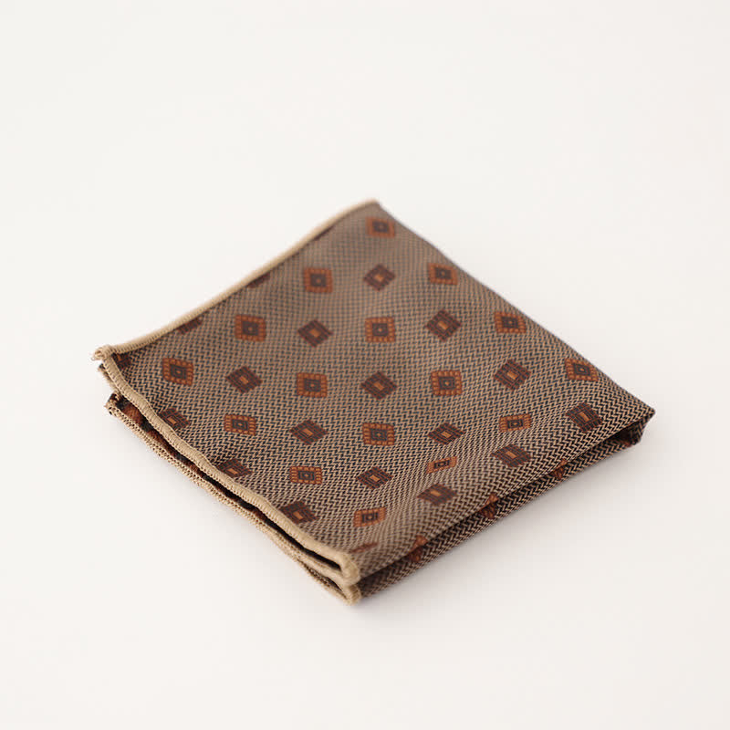 Fazzoletto da taschino a righe a pois da uomo