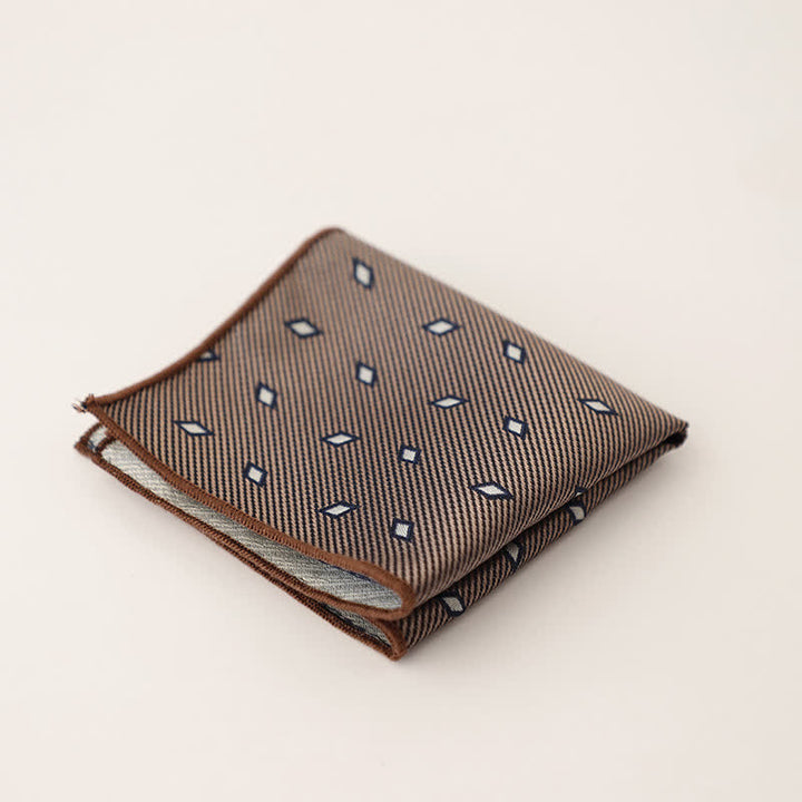 Fazzoletto da taschino a righe a pois da uomo