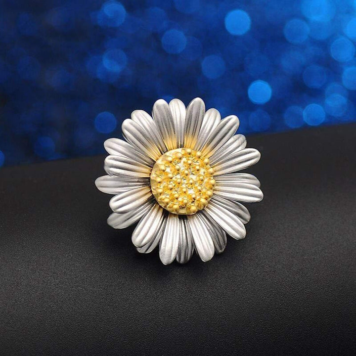 Spilla retrò a forma di margherita, accessori per camicie semplici e carini