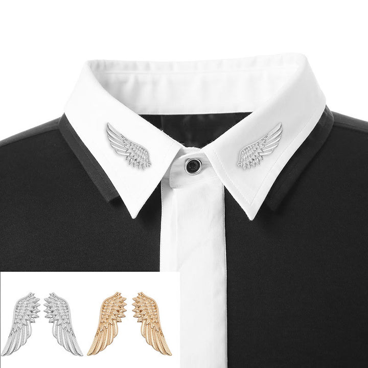 Spilla Ali Retro Oro Argento Camicia Accessori
