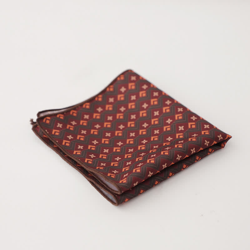Fazzoletto da taschino con motivo geometrico astratto Fnacy da uomo - Stile #28 - image 31