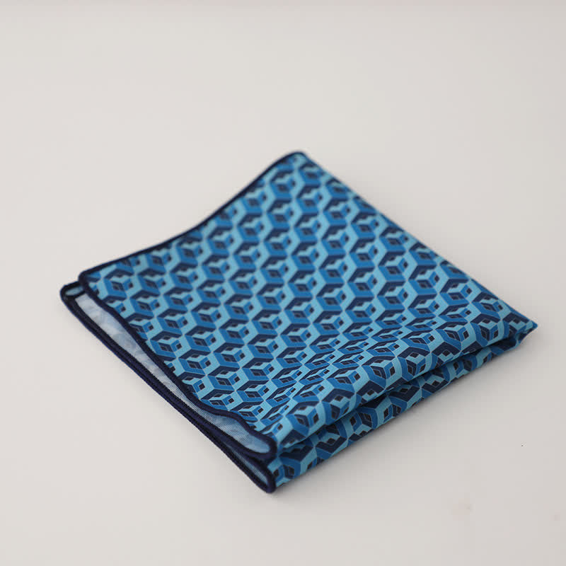 Fazzoletto da taschino con motivo geometrico astratto Fnacy da uomo - Stile #24 - image 27