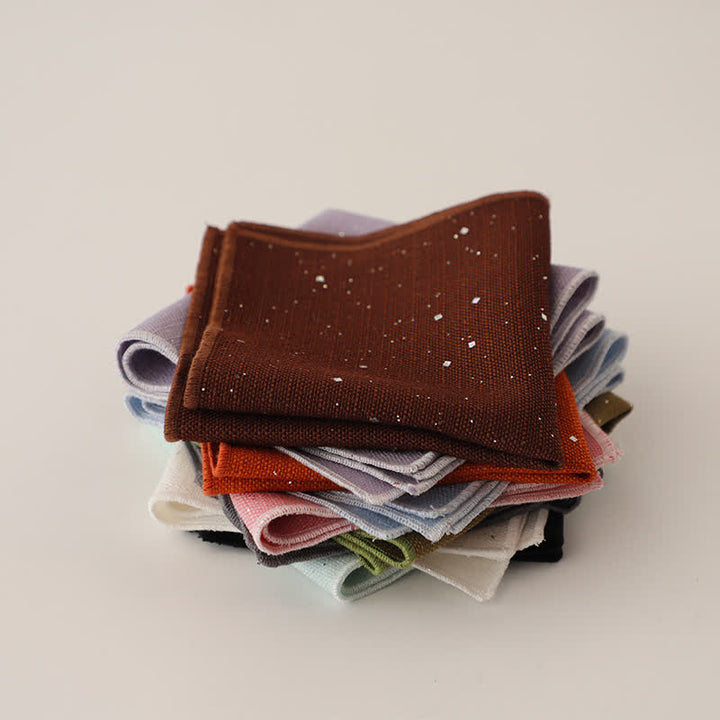Fazzoletto da taschino semplice da uomo con paillettes tinta unita