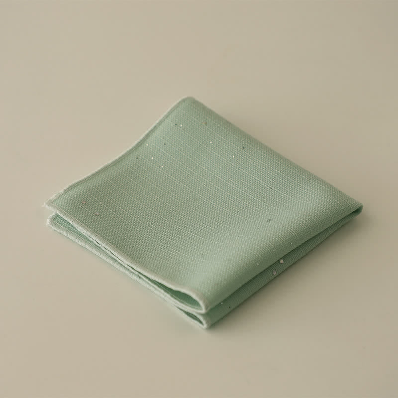 Fazzoletto da taschino semplice da uomo con paillettes tinta unita - Verde pallido - image 10