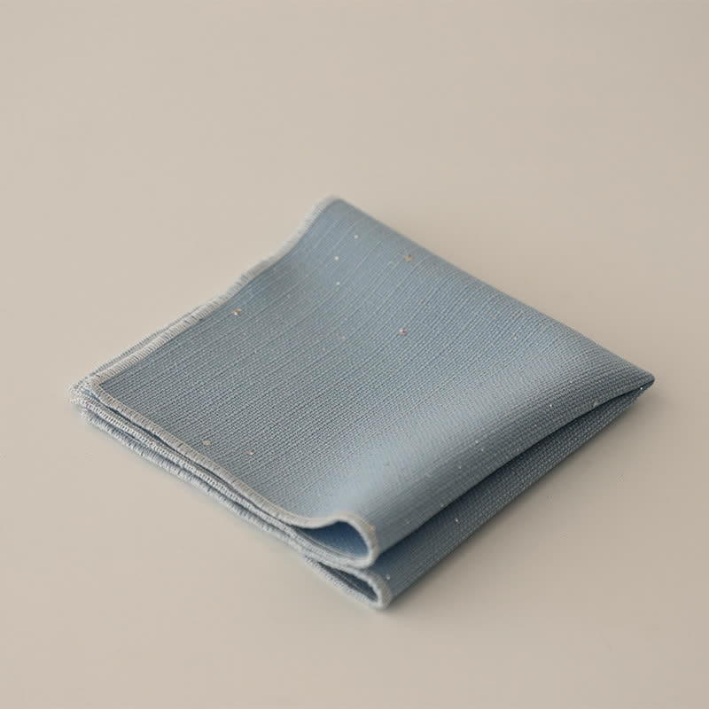 Fazzoletto da taschino semplice da uomo con paillettes tinta unita - Azzurro cielo - image 11