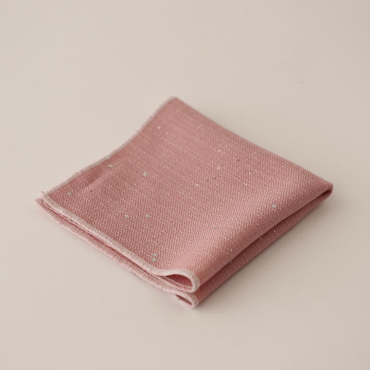 Fazzoletto da taschino semplice da uomo con paillettes tinta unita - Rosa - image 7