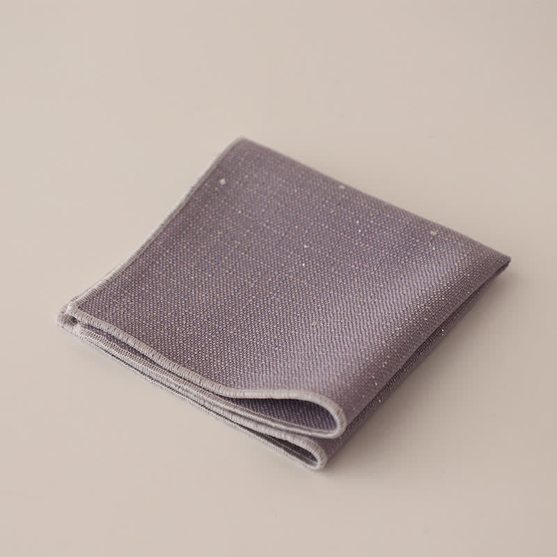 Fazzoletto da taschino semplice da uomo con paillettes tinta unita - Viola - image 6