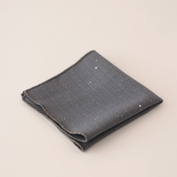 Fazzoletto da taschino semplice da uomo con paillettes tinta unita