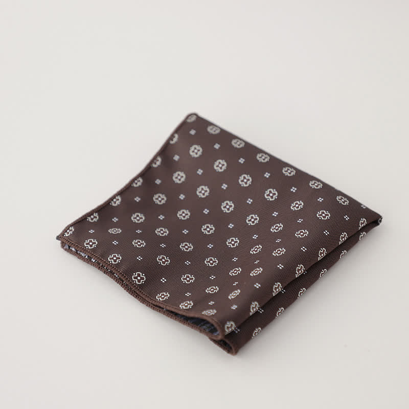 Fazzoletto da taschino jacquard con motivi floreali di lusso da uomo - Stile n. 4 - image 7