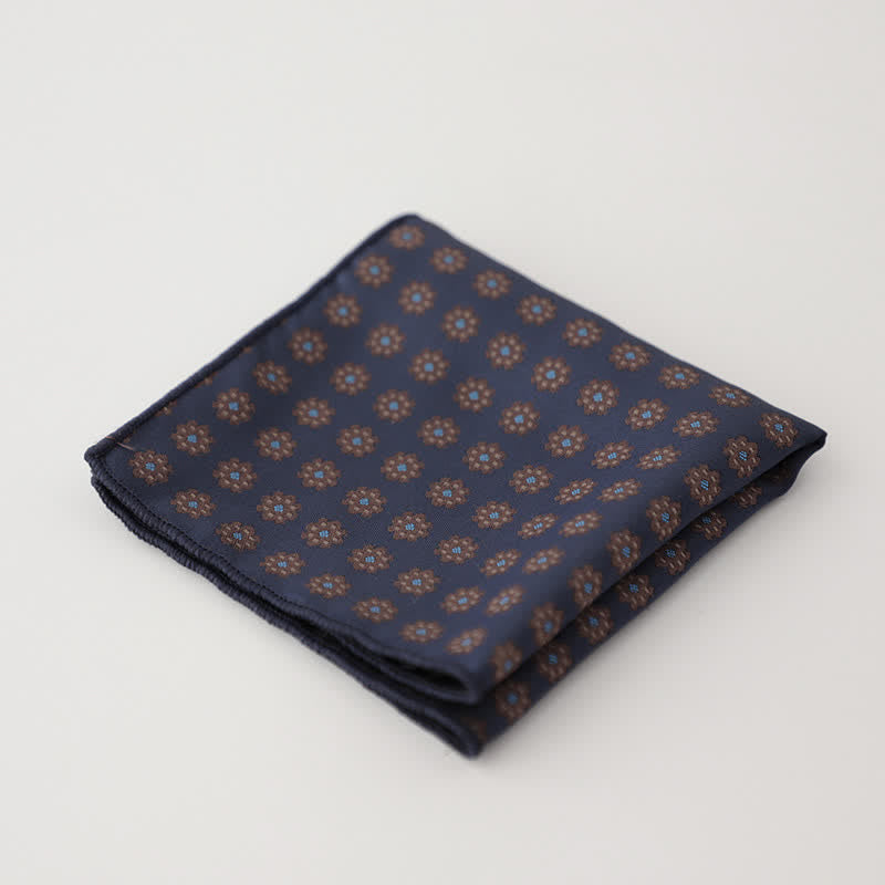 Fazzoletto da taschino jacquard con motivi floreali di lusso da uomo - Stile n. 11 - image 14