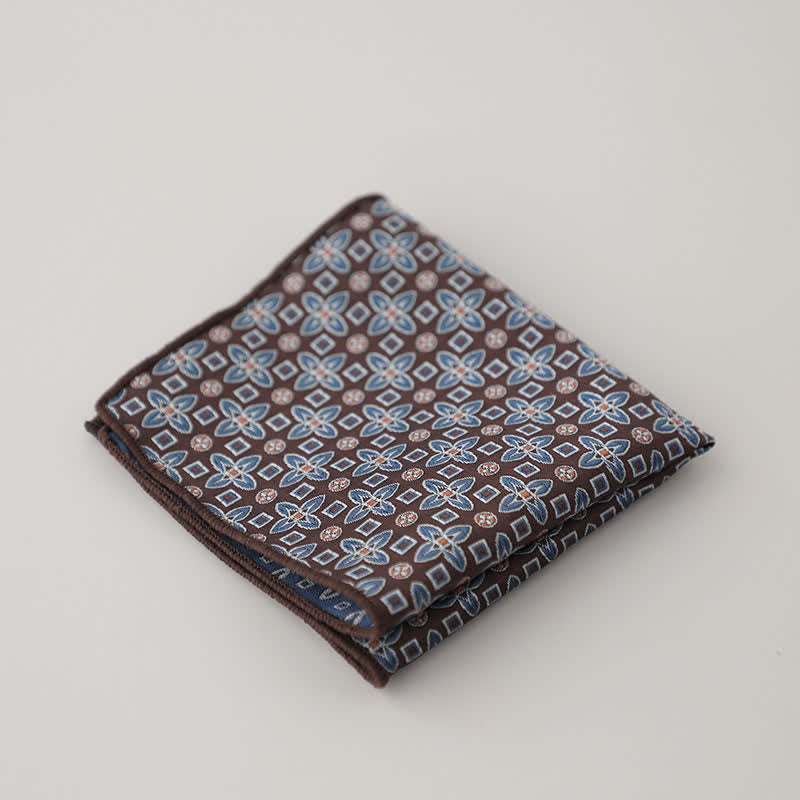 Fazzoletto da taschino jacquard con motivi floreali di lusso da uomo - Stile n. 5 - image 8