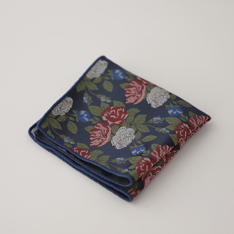 Fazzoletto da taschino jacquard con motivi floreali di lusso da uomo - Stile n. 1 - image 2