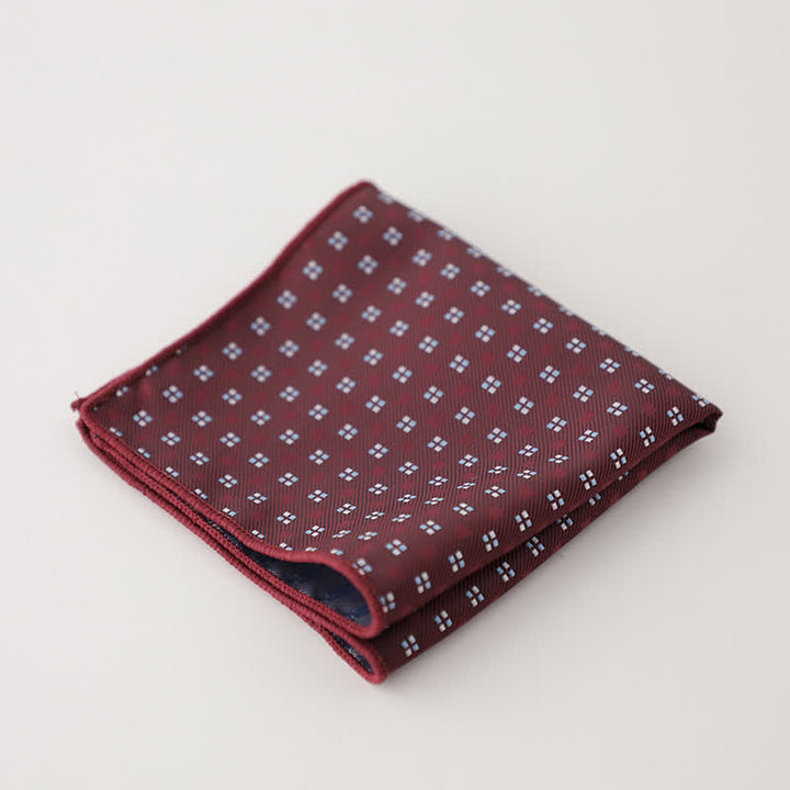 Fazzoletto da taschino jacquard con motivi floreali di lusso da uomo - Stile n. 7 - image 10