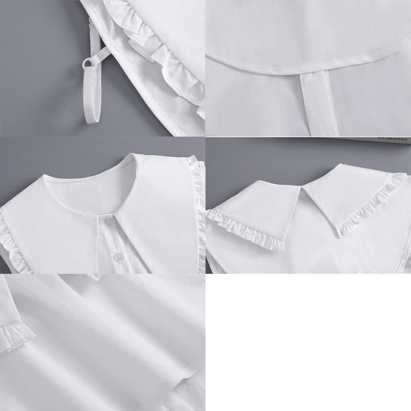 Camicia mezza staccabile con colletto falso e ampio risvolto