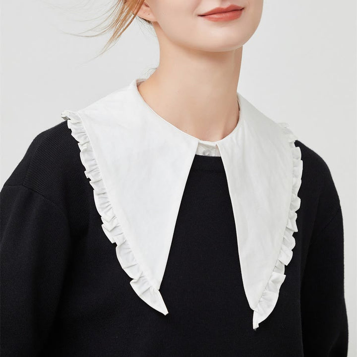 Camicia mezza staccabile con colletto falso e ampio risvolto
