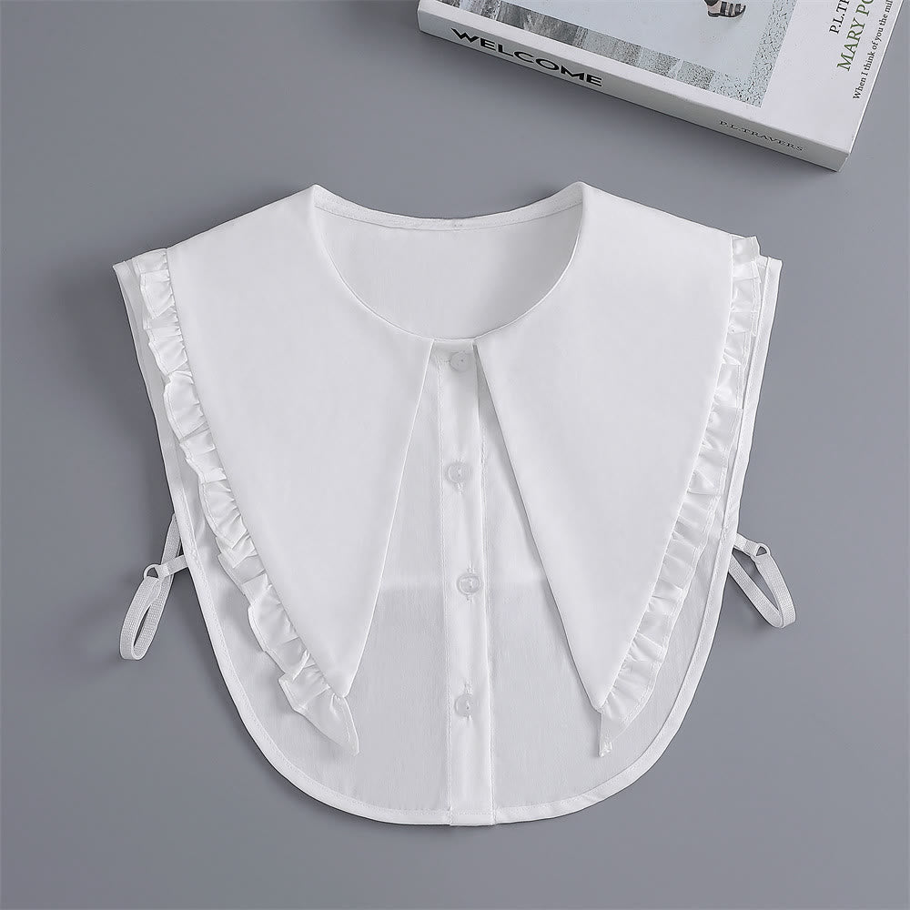 Camicia mezza staccabile con colletto falso e ampio risvolto