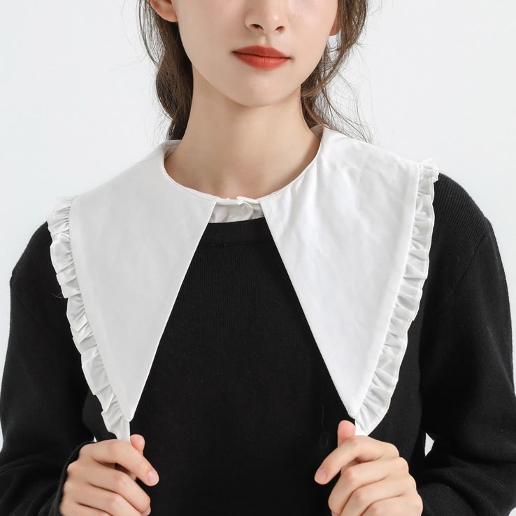 Camicia mezza staccabile con colletto falso e ampio risvolto