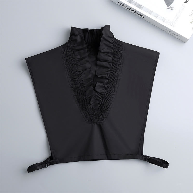 Camicia con collo falso staccabile con scollo a V per donna - Nero - Taglia unica - image 10