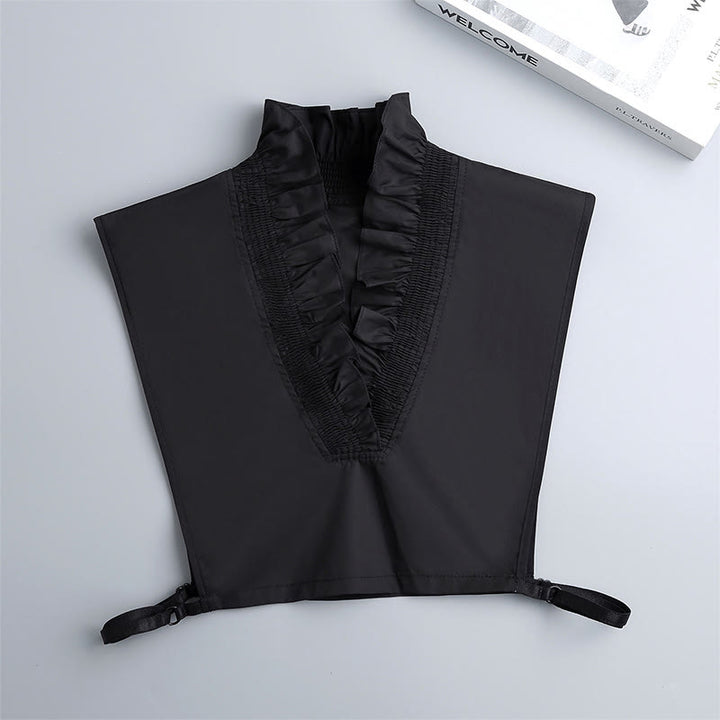 Camicia con collo falso staccabile con scollo a V per donna - Nero - Taglia unica - image 10