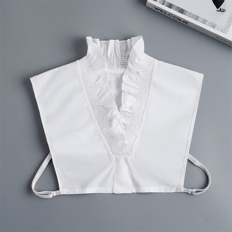 Camicia con collo falso staccabile con scollo a V per donna