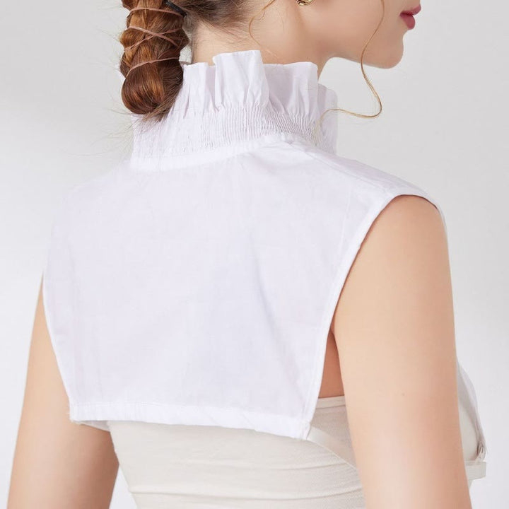 Camicia con collo falso staccabile con scollo a V per donna - image 7